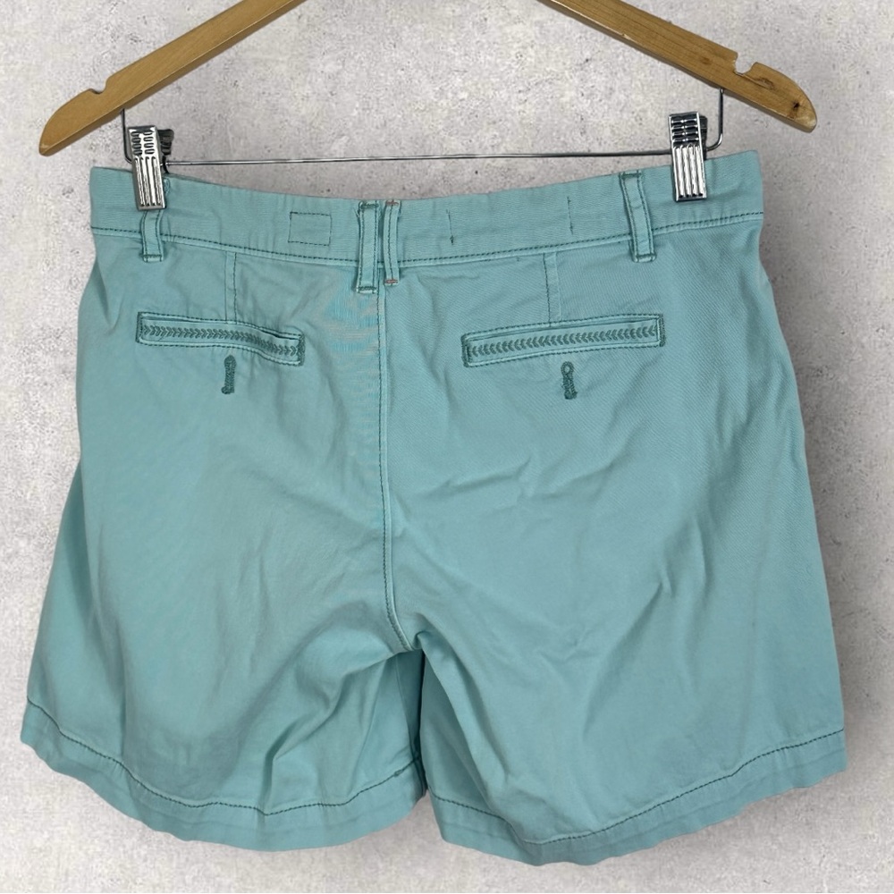 Anthropologie Pilcro Hyphen Teal Blue Chino Bermuda‎ Shorts Size 26 Pastel Beach - Picture 5 of 14